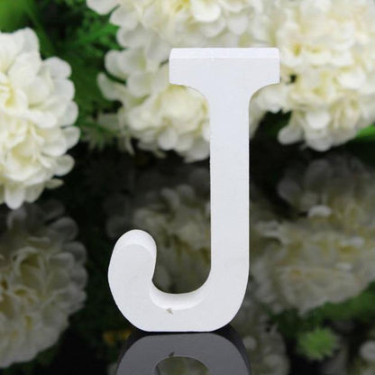 White Standing Mountable Wood Letter