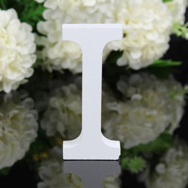 White Standing Mountable Wood Letter