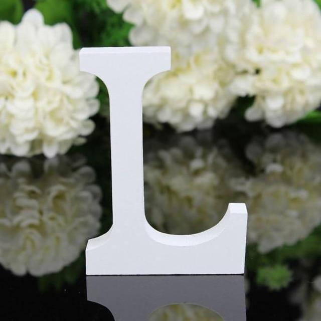 White Standing Mountable Wood Letter