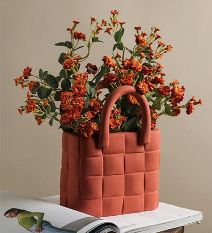 Woven Elegance Garden Vase