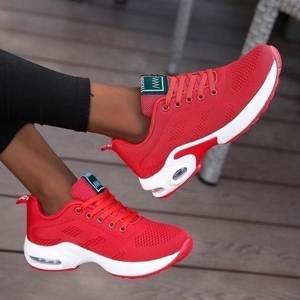 Women's Cushioned Platform Walking Shoes | Shock-Absorbing Orthopedic Sneakers with 1.6 in Lift | Breathable Mesh Athletic Footwear for
