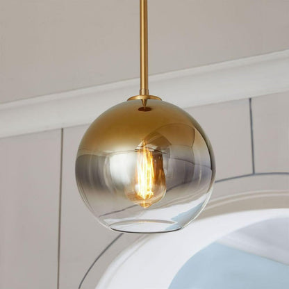 Stylish Brass Pendant Light with Glass Shade - Ortekor