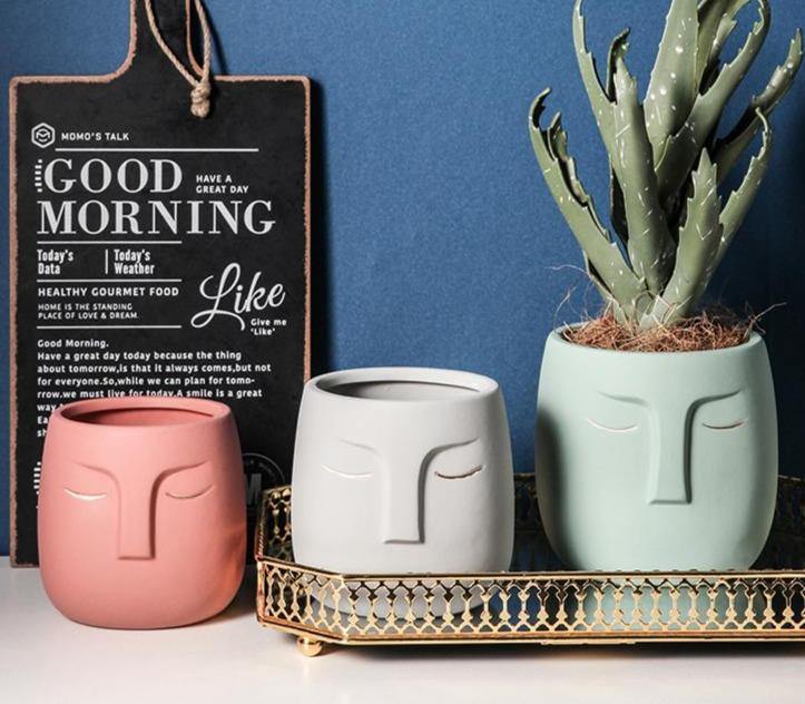 Restful Gaze Abstract Face Planter