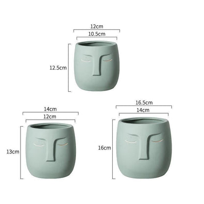 Restful Gaze Abstract Face Planter
