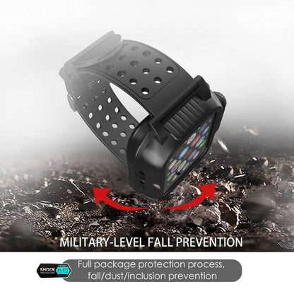 Protective Sport Band & Case Kit for Apple Watch 44mm & 42mm – Silicone Wristband with Snap-On Screen Bumper for Series 6/5/4/SE & Series