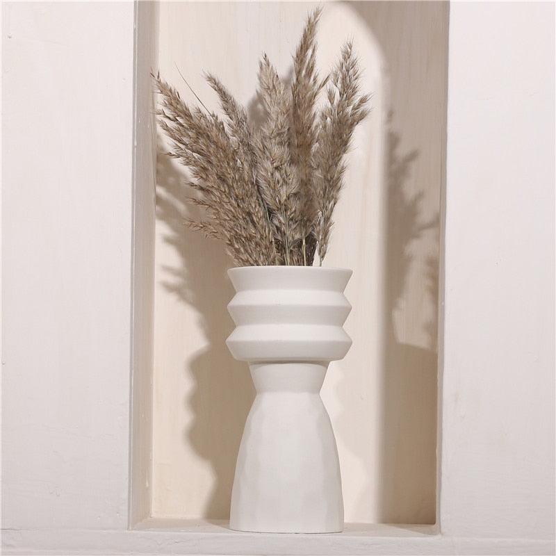 Alora White Pottery Vases