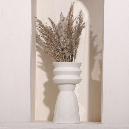 Alora White Pottery Vases