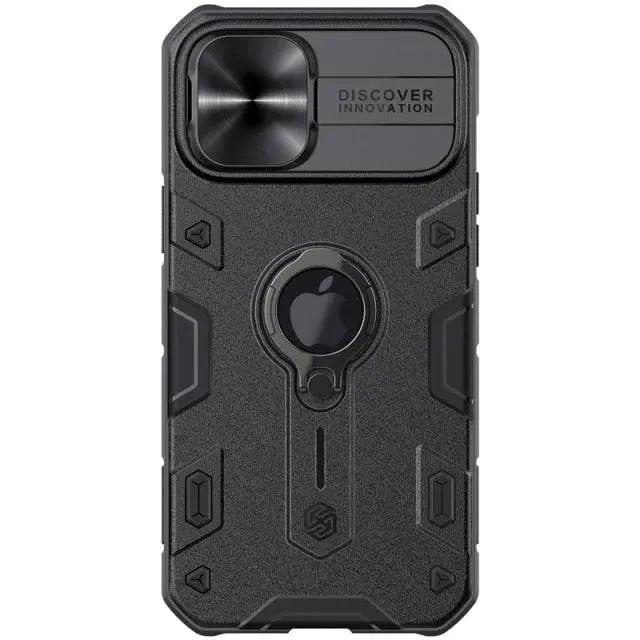 Aluminum Phone Case with Ring Stand for iPhone 13 Series – Camera Guard & Kickstand