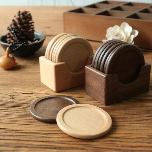 Posavasos de madera Paquete de 6