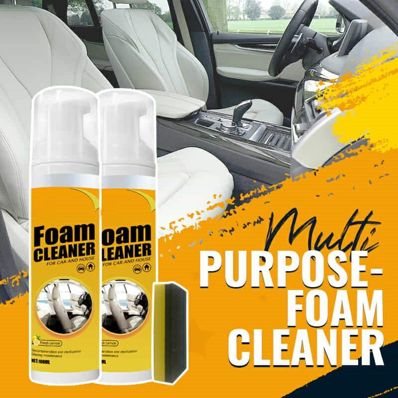 All-Surface Foam Spray Cleaner for Home, Car, and Upholstery – Removes Grease, Stains, and Grime Instantly