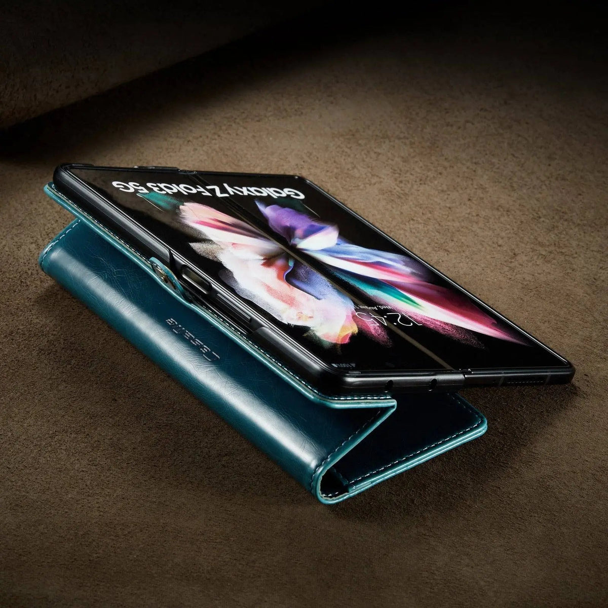 Folio Wallet Case for Samsung Galaxy Z Fold 3 – Genuine Leather Cover with Card Slots for Samsung Z Fold 3 5G – Full Protection Phone Pouch