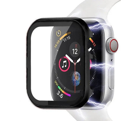 Protective Metal Bumper Frame for Apple Watch Series 7/8/9 – 41mm & 45mm Hard Shell Guard with Tempered Glass