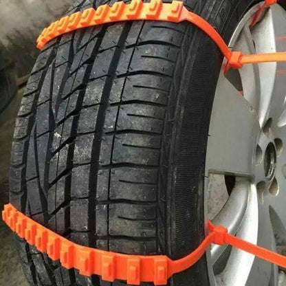 Tire Traction Straps for Snow and Ice - Emergency Anti-Slip Wheel Grips for Cars, SUVs, Trucks - Reusable Winter Driving Aid Kit
