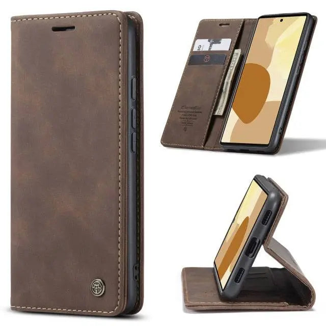 Premium Folio Phone Cover with Card Slots for Google Pixel 6 & 6 Pro – Leather-Finish Flip Case