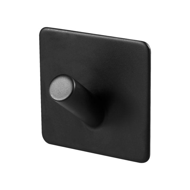 Adhesive Stainless Steel Coat Hook for Bathroom Kitchen Entryway | No-Drill Robe Towel Key Hanger for Apartments Rental Homes Dorms | Wall-M