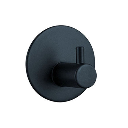 Adhesive Stainless Steel Coat Hook for Bathroom Kitchen Entryway | No-Drill Robe Towel Key Hanger for Apartments Rental Homes Dorms | Wall-M