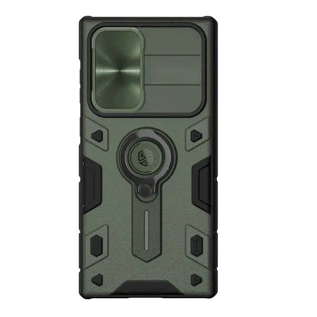 Aluminum Kickstand Phone Case with Camera Guard for Galaxy S22 Ultra – Wireless Charging Compatible