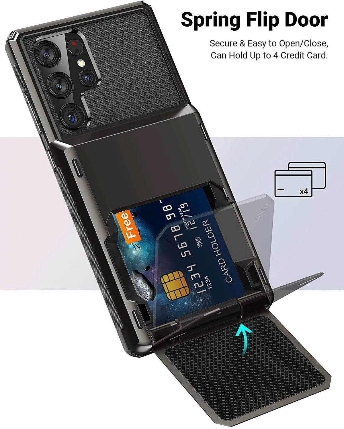 Rugged Drop-Guard Case with Card Slots for Samsung Galaxy S22 Series – Ultra, Plus & Standard Models