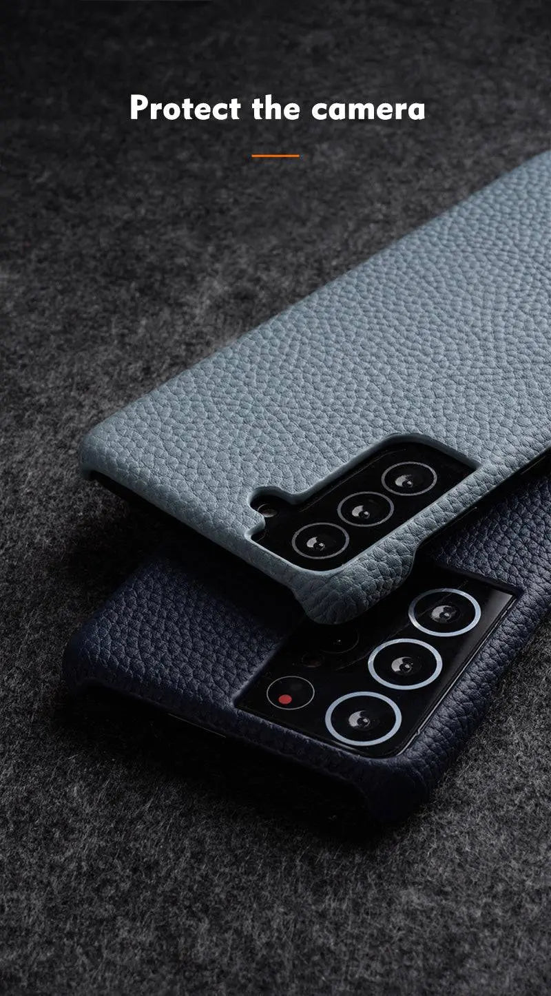 Leather Wallet Phone Case for Samsung Galaxy S22 Ultra S21 S20 Plus – Built-In Card Slots & Full Button Access
