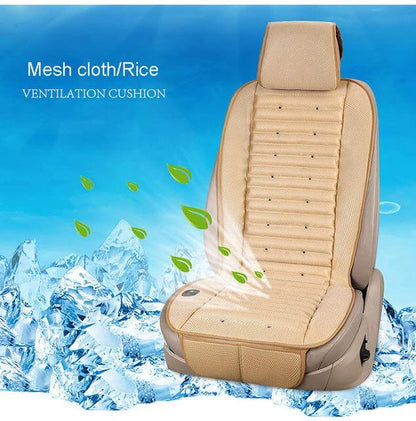 Funda para asiento de coche Ortekor Comfort Drive | Cubreasientos eléctrico con ventilador integrado | Malla transpirable y cuero para alivio en verano