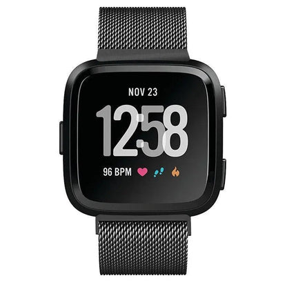 Milanese Loop Wristband for Fitbit Versa – Adjustable Stainless Steel Mesh Strap with Magnetic Closure