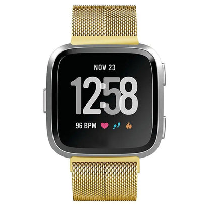 Milanese Loop Wristband for Fitbit Versa – Adjustable Stainless Steel Mesh Strap with Magnetic Closure