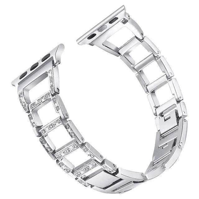 Elegant Bracelet Watch Strap for Apple Watch 38-49mm – Metal Link Band with Jewelry-Style Finish