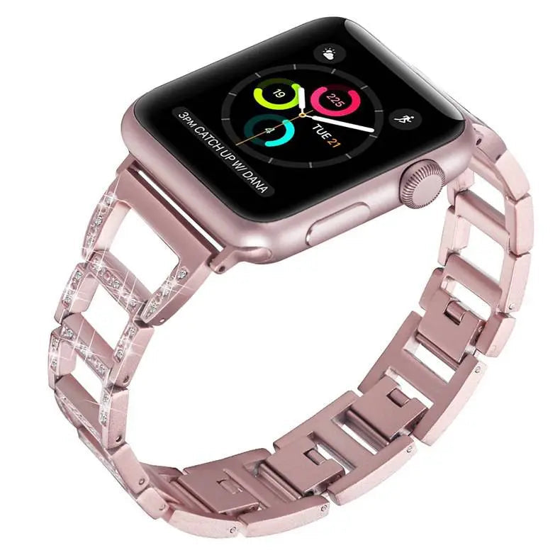 Elegant Bracelet Watch Strap for Apple Watch 38-49mm – Metal Link Band with Jewelry-Style Finish