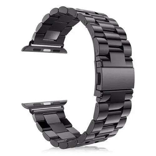 Precision Stainless Steel Link Bracelet for Apple Watch – 38mm to 49mm Connector Fit – Adjustable Wrist Band with Butterfly Clasp for