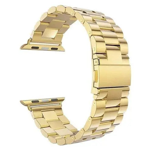 Precision Stainless Steel Link Bracelet for Apple Watch – 38mm to 49mm Connector Fit – Adjustable Wrist Band with Butterfly Clasp for