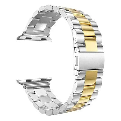 Precision Stainless Steel Link Bracelet for Apple Watch – 38mm to 49mm Connector Fit – Adjustable Wrist Band with Butterfly Clasp for