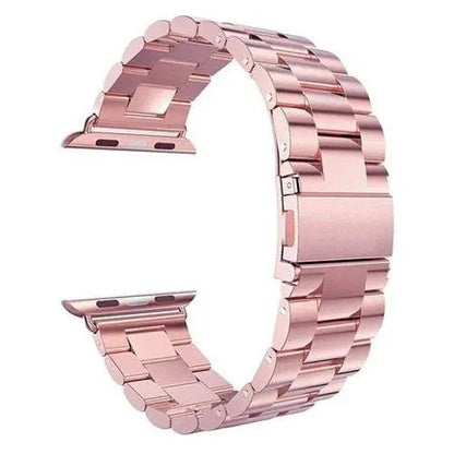 Precision Stainless Steel Link Bracelet for Apple Watch – 38mm to 49mm Connector Fit – Adjustable Wrist Band with Butterfly Clasp for