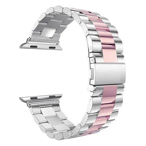 Precision Stainless Steel Link Bracelet for Apple Watch – 38mm to 49mm Connector Fit – Adjustable Wrist Band with Butterfly Clasp for