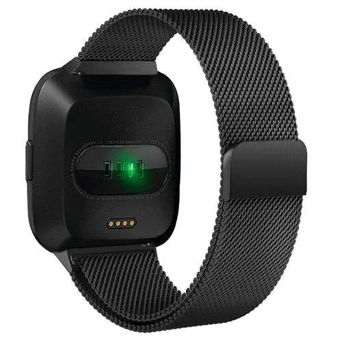 Milanese Loop Wristband for Fitbit Versa – Adjustable Stainless Steel Mesh Strap with Magnetic Closure
