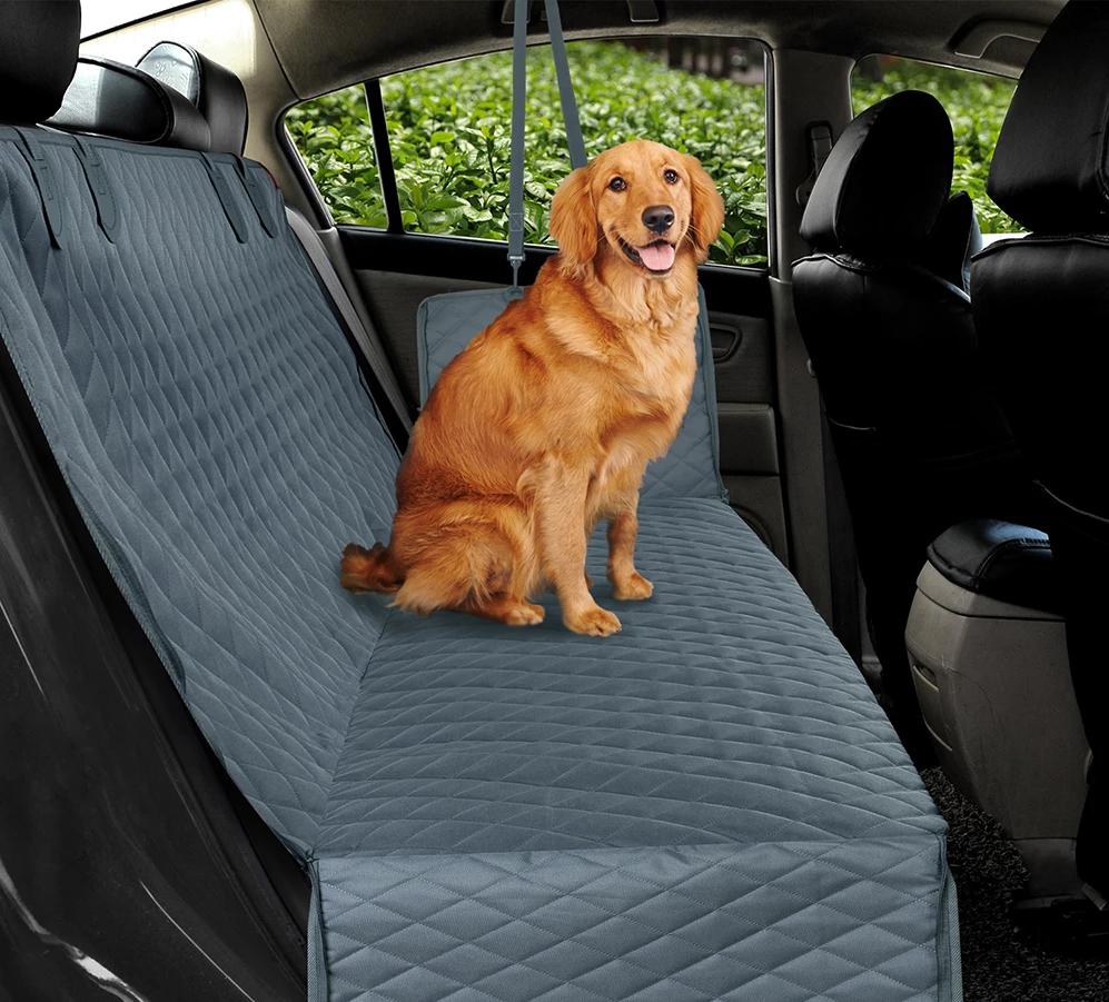Funda de asiento de coche para perro con clips de seguridad y centro de malla | Diseño ecológico para un viaje seguro