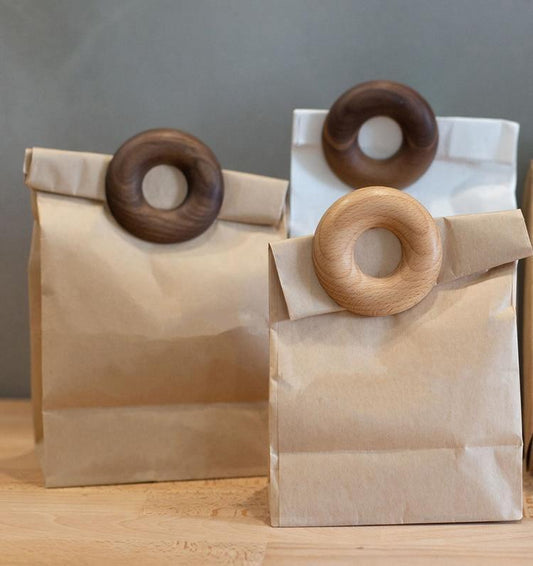 Pinza de madera para bagels