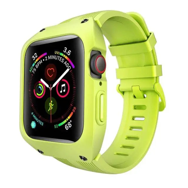 Rugged Protective Case & Band Set for 44mm Apple Watch Series 4/5 – Dual-Layer Defense with Sport Strap
