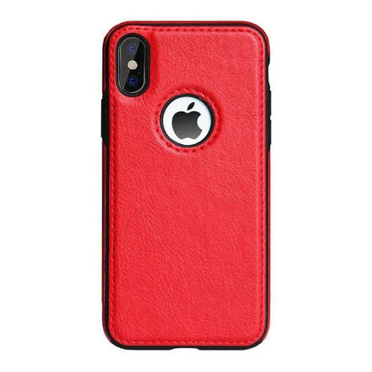 Vintage Leather iPhone Case | Precise Fit Shell for iPhone 6-XR with Raised Edges & Camera Protection | Grip-Enhanced Phone Cover