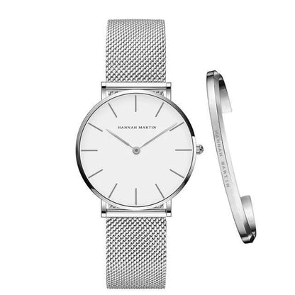 Women's Stainless Steel Watch with Adjustable Band – Water-Resistant Quartz Wristwatch for Everyday Wear & Special Occasions