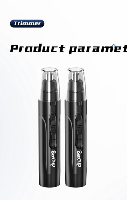 Cordless USB Rechargeable Facial Hair Trimmer for Nose and Ears with Stainless Steel Blades for Men and Women
