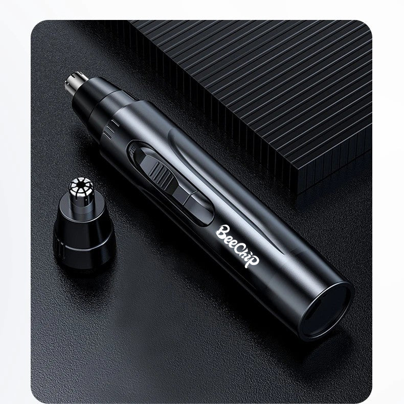 Cordless USB Rechargeable Facial Hair Trimmer for Nose and Ears with Stainless Steel Blades for Men and Women