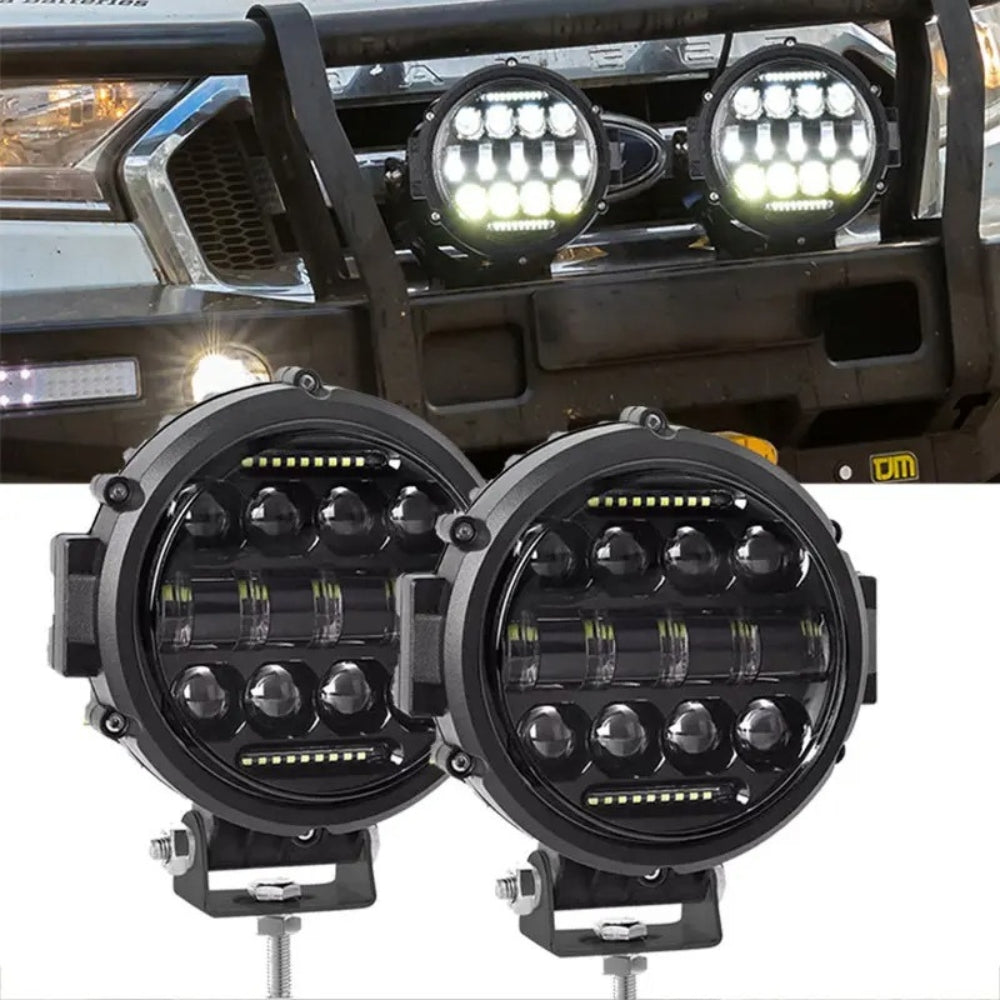 7-Inch Ultra Bright Long-Range LED Spotlight for Vehicles