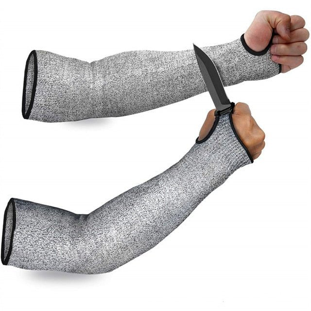 Mangas protectoras anticorte con ranura para el pulgar – Mangas de seguridad nivel 5 para taller, jardinería, carpintería y tareas de cocina