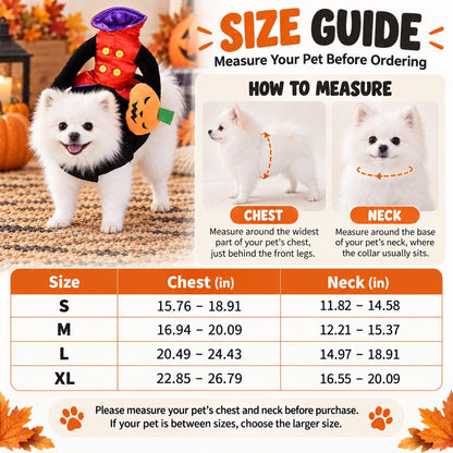 Pumpkin Knight Halloween Dog Costume, Red & Black Rider Style Pet Outfit for Halloween Parties, Trick-or-Treating & Cute Photos