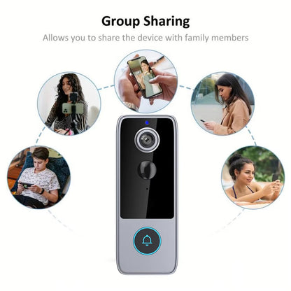 Smart Video Doorbell with HD Camera, Night Vision & Two-Way Audio – Wireless, Battery Powered, Weatherproof Security for Front Door &