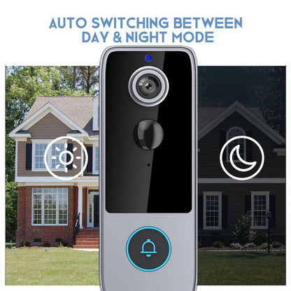 Wireless Smart Video Doorbell Camera with HD Recording and Two-Way Talk for Home Security