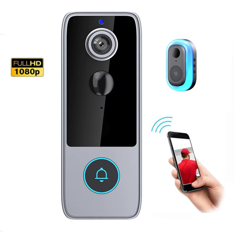 Wireless Smart Video Doorbell Camera with HD Recording and Two-Way Talk for Home Security