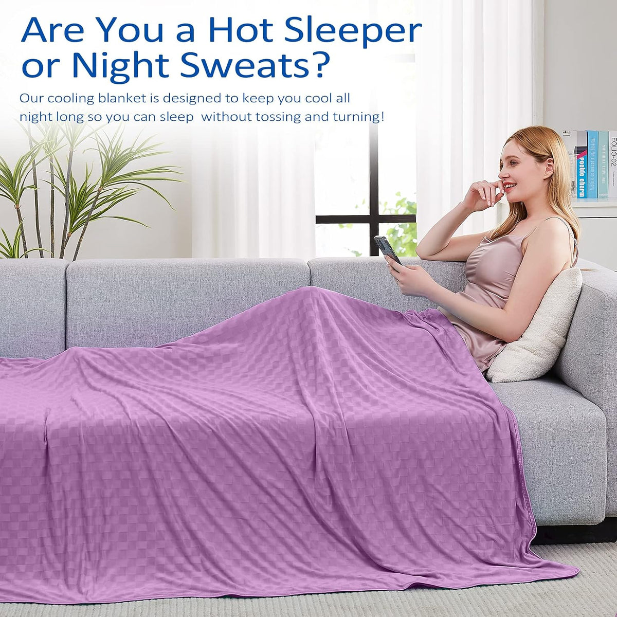 ChillEase | Manta refrescante con tecnología Arc-Chill para quienes pasan calor al dormir | Suave y transpirable para un confort durante todo el año