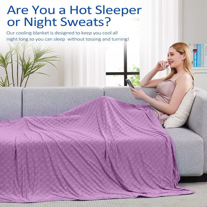 ChillEase | Manta refrescante con tecnología Arc-Chill para quienes pasan calor al dormir | Suave y transpirable para un confort durante todo el año
