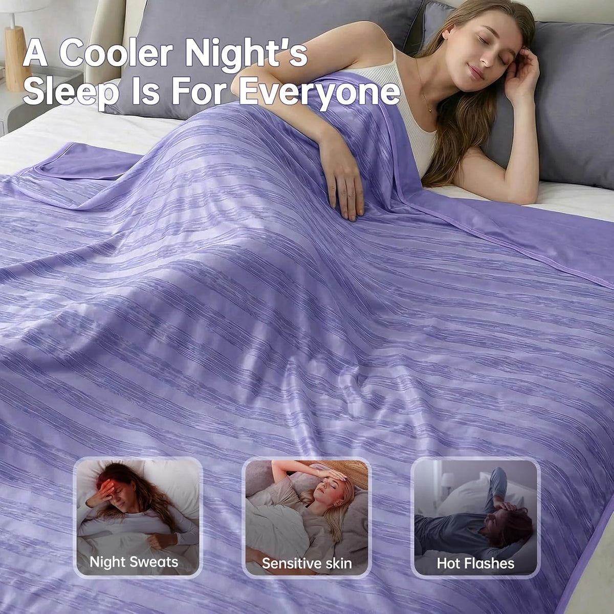 Chill Comfort | Manta refrescante para personas calurosas con tecnología Arc-Chill | Manta ligera y transpirable de verano para viajes y uso al aire libre
